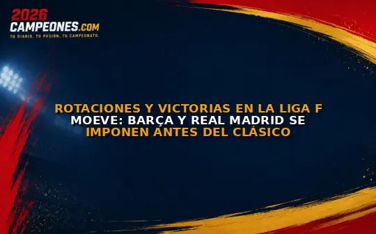Rotaciones y victorias en la Liga F Moeve: Barça y Real Madrid se imponen antes del Clásico