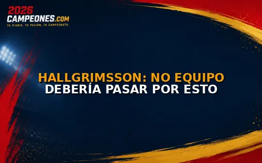 Hallgrimsson: No equipo debería pasar por esto