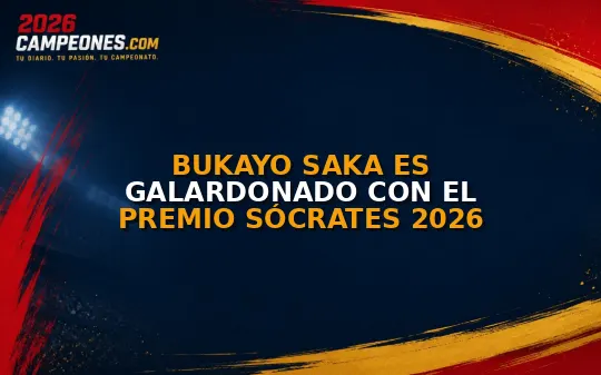 Bukayo Saka es galardonado con el Premio Sócrates 2026