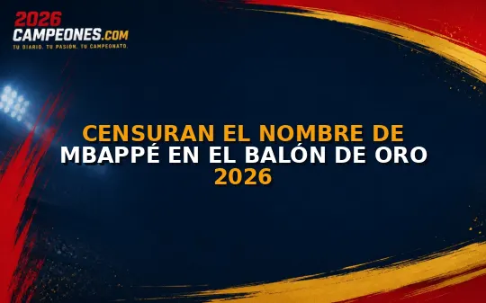 Censuran el nombre de Mbappé en el Balón de Oro 2026