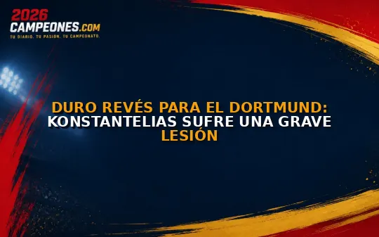 Duro revés para el Dortmund: Konstantelias sufre una grave lesión