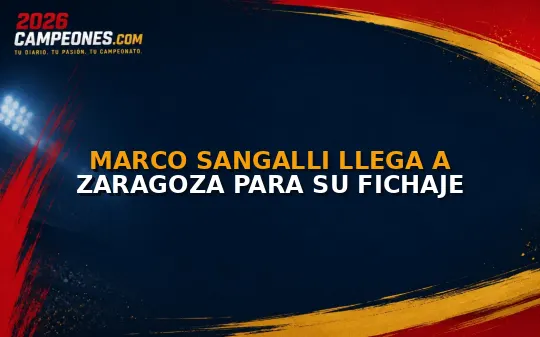 Marco Sangalli llega a Zaragoza para su fichaje