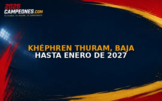 Khéphren Thuram, baja hasta enero de 2027