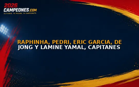 Raphinha, Pedri, Eric Garcia, De Jong y Lamine Yamal, capitanes