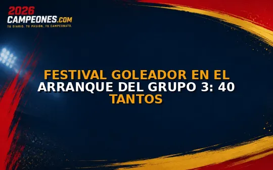 Festival goleador en el arranque del Grupo 3: 40 tantos