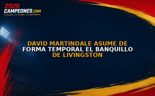 David Martindale asume de forma temporal el banquillo de Livingston