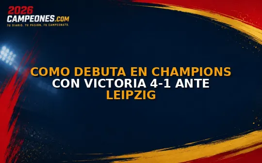 Como debuta en Champions con victoria 4-1 ante Leipzig