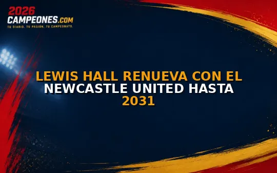 Lewis Hall renueva con el Newcastle United hasta 2031