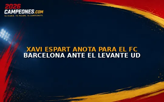 Xavi Espart anota para el FC Barcelona ante el Levante UD