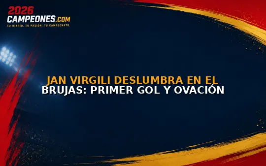 Jan Virgili deslumbra en el Brujas: primer gol y ovación