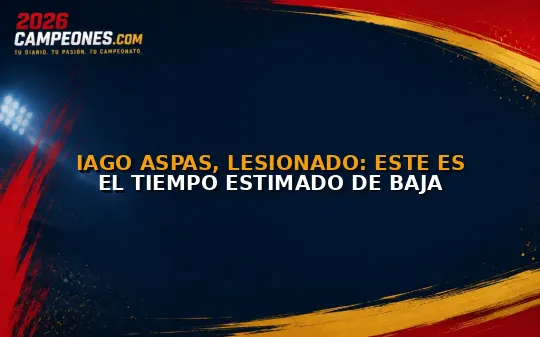 Iago Aspas, lesionado: este es el tiempo estimado de baja