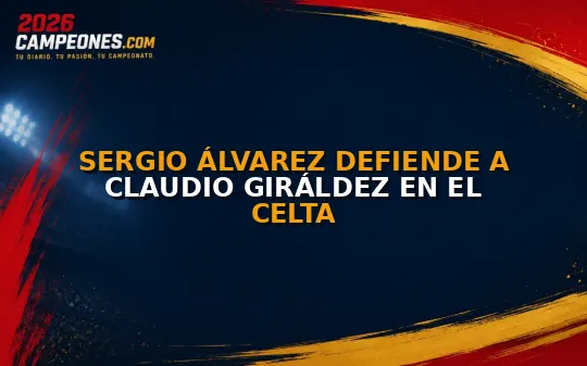 Sergio Álvarez defiende a Claudio Giráldez en el Celta